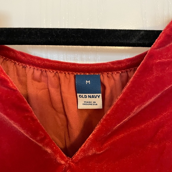 Old Navy Short Sleeve Red Velvet Top - Picture 3 of 3